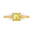 thumbnail image 1 of Solitaire Engagement Ring for Women - 1ct Simulated Yellow Diamond in 18K Yellow Gold Promise Ring, 1 of 6