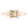 thumbnail image 1 of Solitaire Engagement Ring for Women - 1ct Yellow Moissanite in 14K Rose Gold Promise Ring, 1 of 6