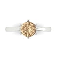 thumbnail image 1 of Solitaire Engagement Ring for Women - 1ct Yellow Moissanite in 14K White Gold Promise Ring, 1 of 7
