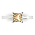 thumbnail image 1 of Solitaire Engagement Ring for Women - 1ct Yellow Moissanite in 18K White Gold Promise Ring, 1 of 6