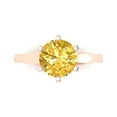 thumbnail image 1 of Solitaire Engagement Ring for Women - 2.5ct Natural Citrine in 18K Rose Gold Promise Ring, 1 of 6