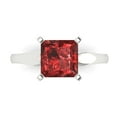 thumbnail image 1 of Solitaire Engagement Ring for Women - 2.5ct Natural Garnet in 14K White Gold Promise Ring, 1 of 6