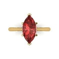 thumbnail image 1 of Solitaire Engagement Ring for Women - 2.5ct Natural Garnet in 14K Yellow Gold Promise Ring, 1 of 6