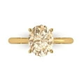thumbnail image 1 of Solitaire Engagement Ring for Women - 2.5ct Natural Morganite in 18K Yellow Gold Promise Ring, 1 of 6
