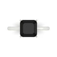 thumbnail image 1 of Solitaire Engagement Ring for Women - 2.5ct Natural Onyx in 14K White Gold Promise Ring, 1 of 8