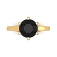 thumbnail image 1 of Solitaire Engagement Ring for Women - 2.5ct Natural Onyx in 14K Yellow Gold Promise Ring, 1 of 6