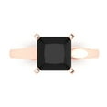 thumbnail image 1 of Solitaire Engagement Ring for Women - 2.5ct Natural Onyx in 18K Rose Gold Promise Ring, 1 of 6