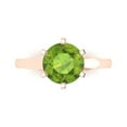 thumbnail image 1 of Solitaire Engagement Ring for Women - 2.5ct Natural Peridot in 14K Rose Gold Promise Ring, 1 of 8