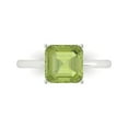 thumbnail image 1 of Solitaire Engagement Ring for Women - 2.5ct Natural Peridot in 14K White Gold Promise Ring, 1 of 8