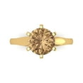 thumbnail image 1 of Solitaire Engagement Ring for Women - 2.5ct Simulated Champagne Diamond in 14K Yellow Gold Promise Ring, 1 of 6