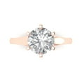 thumbnail image 1 of Solitaire Engagement Ring for Women - 2.5ct Simulated Diamond in 14K Rose Gold Promise Ring, 1 of 8
