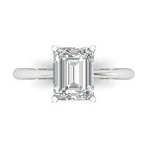 Solitaire Engagement Ring for Women - 2.5ct Simulated Diamond in 14K White Gold Promise Ring
