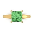 thumbnail image 1 of Solitaire Engagement Ring for Women - 2.5ct Simulated Green Diamond in 14K Yellow Gold Promise Ring, 1 of 8