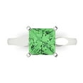 thumbnail image 1 of Solitaire Engagement Ring for Women - 2.5ct Simulated Green Diamond in 18K White Gold Promise Ring, 1 of 6
