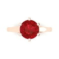 thumbnail image 1 of Solitaire Engagement Ring for Women - 2.5ct Simulated Pink Tourmaline in 14K Rose Gold Promise Ring, 1 of 6