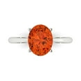 thumbnail image 1 of Solitaire Engagement Ring for Women - 2.5ct Simulated Red Diamond in 14K White Gold Promise Ring, 1 of 6