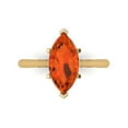 thumbnail image 1 of Solitaire Engagement Ring for Women - 2.5ct Simulated Red Diamond in 14K Yellow Gold Promise Ring, 1 of 7