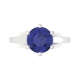 thumbnail image 1 of Solitaire Engagement Ring for Women - 2.5ct Simulated Tanzanite in 14K White Gold Promise Ring, 1 of 8
