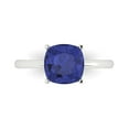 thumbnail image 1 of Solitaire Engagement Ring for Women - 2.5ct Simulated Tanzanite in 14K White Gold Promise Ring, 1 of 7