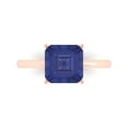 thumbnail image 1 of Solitaire Engagement Ring for Women - 2.5ct Simulated Tanzanite in 18K Rose Gold Promise Ring, 1 of 6