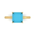 thumbnail image 1 of Solitaire Engagement Ring for Women - 2.5ct Simulated Turquoise in 14K Yellow Gold Promise Ring, 1 of 6