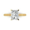 thumbnail image 1 of Solitaire Engagement Ring for Women - 2.5ct White Sapphire in 14K Yellow Gold Promise Ring, 1 of 6