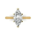 thumbnail image 1 of Solitaire Engagement Ring for Women - 2.5ct White Sapphire in 14K Yellow Gold Promise Ring, 1 of 7