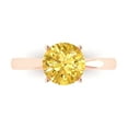 thumbnail image 1 of Solitaire Engagement Ring for Women - 2ct Natural Citrine in 14K Rose Gold Promise Ring, 1 of 8