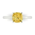 thumbnail image 1 of Solitaire Engagement Ring for Women - 2ct Natural Citrine in 14K White Gold Promise Ring, 1 of 6