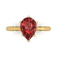 thumbnail image 1 of Solitaire Engagement Ring for Women - 2ct Natural Garnet in 14K Yellow Gold Promise Ring, 1 of 7
