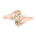 thumbnail image 1 of Solitaire Engagement Ring for Women - 2ct Natural Morganite in 14K Rose Gold Promise Ring, 1 of 6