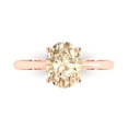 thumbnail image 1 of Solitaire Engagement Ring for Women - 2ct Natural Morganite in 14K Rose Gold Promise Ring, 1 of 6