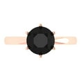 thumbnail image 1 of Solitaire Engagement Ring for Women - 2ct Natural Onyx in 14K Rose Gold Promise Ring, 1 of 8