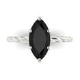 thumbnail image 1 of Solitaire Engagement Ring for Women - 2ct Natural Onyx in 14K White Gold Promise Ring, 1 of 7