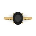thumbnail image 1 of Solitaire Engagement Ring for Women - 2ct Natural Onyx in 14K Yellow Gold Promise Ring, 1 of 7