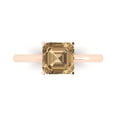 thumbnail image 1 of Solitaire Engagement Ring for Women - 2ct Simulated Champagne Diamond in 14K Rose Gold Promise Ring, 1 of 6