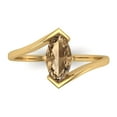 thumbnail image 1 of Solitaire Engagement Ring for Women - 2ct Simulated Champagne Diamond in 14K Yellow Gold Promise Ring, 1 of 6