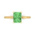 thumbnail image 1 of Solitaire Engagement Ring for Women - 2ct Simulated Green Diamond in 14K Yellow Gold Promise Ring, 1 of 8