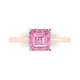 thumbnail image 1 of Solitaire Engagement Ring for Women - 2ct Simulated Pink Diamond in 14K Rose Gold Promise Ring, 1 of 6