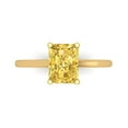 thumbnail image 1 of Solitaire Engagement Ring for Women - 2ct Simulated Yellow Diamond in 14K Yellow Gold Promise Ring, 1 of 8