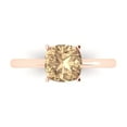 thumbnail image 1 of Solitaire Engagement Ring for Women - 2ct Yellow Moissanite in 14K Rose Gold Promise Ring, 1 of 6