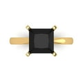 thumbnail image 1 of Solitaire Engagement Ring for Women - 3ct Natural Onyx in 18K Yellow Gold Promise Ring, 1 of 6