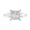 thumbnail image 1 of Solitaire Engagement Ring for Women - 3ct White Sapphire in 14K White Gold Promise Ring, 1 of 8