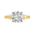 thumbnail image 1 of Solitaire Engagement Ring for Women - 3ct White Sapphire in 14K Yellow Gold Promise Ring, 1 of 6