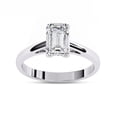 thumbnail image 1 of Solitaire Engagement Rings For Women | 7.5x5mm Emerald Cut Lab Created Moissanite 4-Prong Promise Rings in 10K Solid White Gold Jewelry Gift for Her, Ring Size 6, 1 of 6