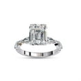 thumbnail image 1 of Solitaire Engagement Rings For Women | Center 8.5x6.5mm Emerald Cut Lab Created Moissanite Promise Rings in 14K Solid White Gold Gift for Her, Ring Size 6.5, 1 of 6