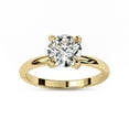 thumbnail image 1 of Solitaire Engagement Rings for Women | Center 6.8MM Round Cut Lab Created Moissanite Wedding Promise Rings for Her in 10K Solid Yellow Gold, Ring Size 10, 1 of 6