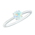 thumbnail image 1 of Rosec Jewels Real Ethiopian Opal Promise Ring for Women - October Birthstone Ring - AAA Quality - Ready to Gift for Valentines, 10K White Gold, US 10.50, 1 of 9