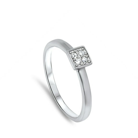 Solitaire Four Stone Women's Engagement Ring For Velantine Gift 1.5 Ct Diamond 14K White Gold Over