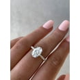 thumbnail image 1 of Solitaire Jewels 3.75CT Oval Moissanite Hidden Halo Engagement Ring For Women, 14K Rose Gold, 1 of 8